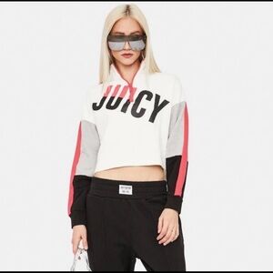 NWT Juicy Couture Colorblock 1/2 Zip French‎ Terry Pullover Sweatshirt M